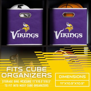 Foto 3 | Contenedor De Almacenamiento Franklin Sports Minnesota Vikings Nfl 11x11 - Venta Internacional.