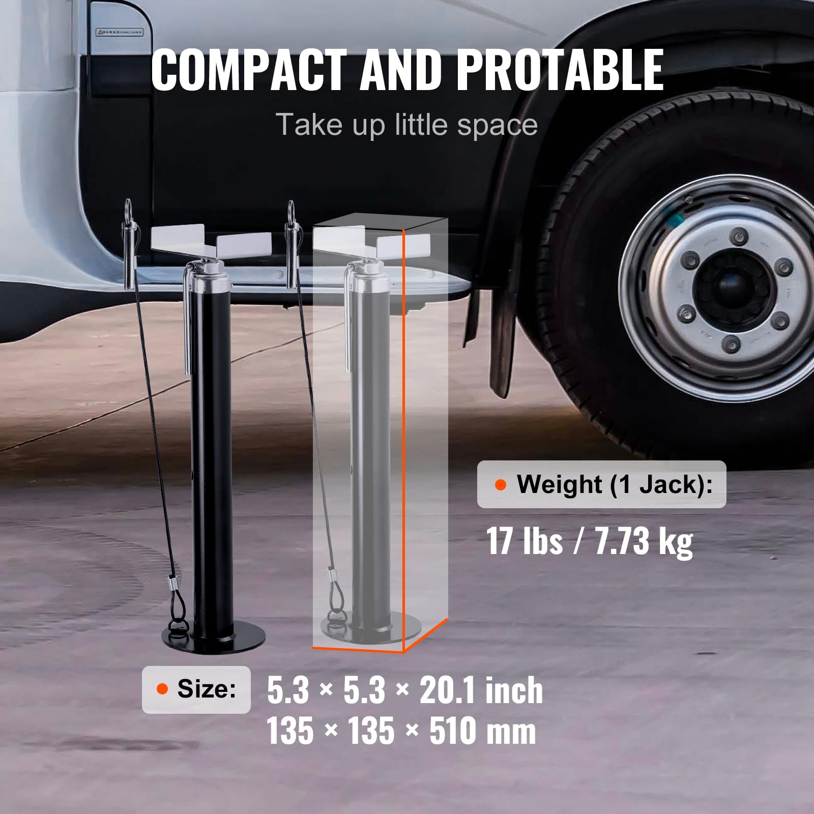 Foto 6 | Enchufes Deslizables Para Autocaravanas Vevor, 5000 Libras De Capacidad, Paquete De 2 - Venta Internacional.