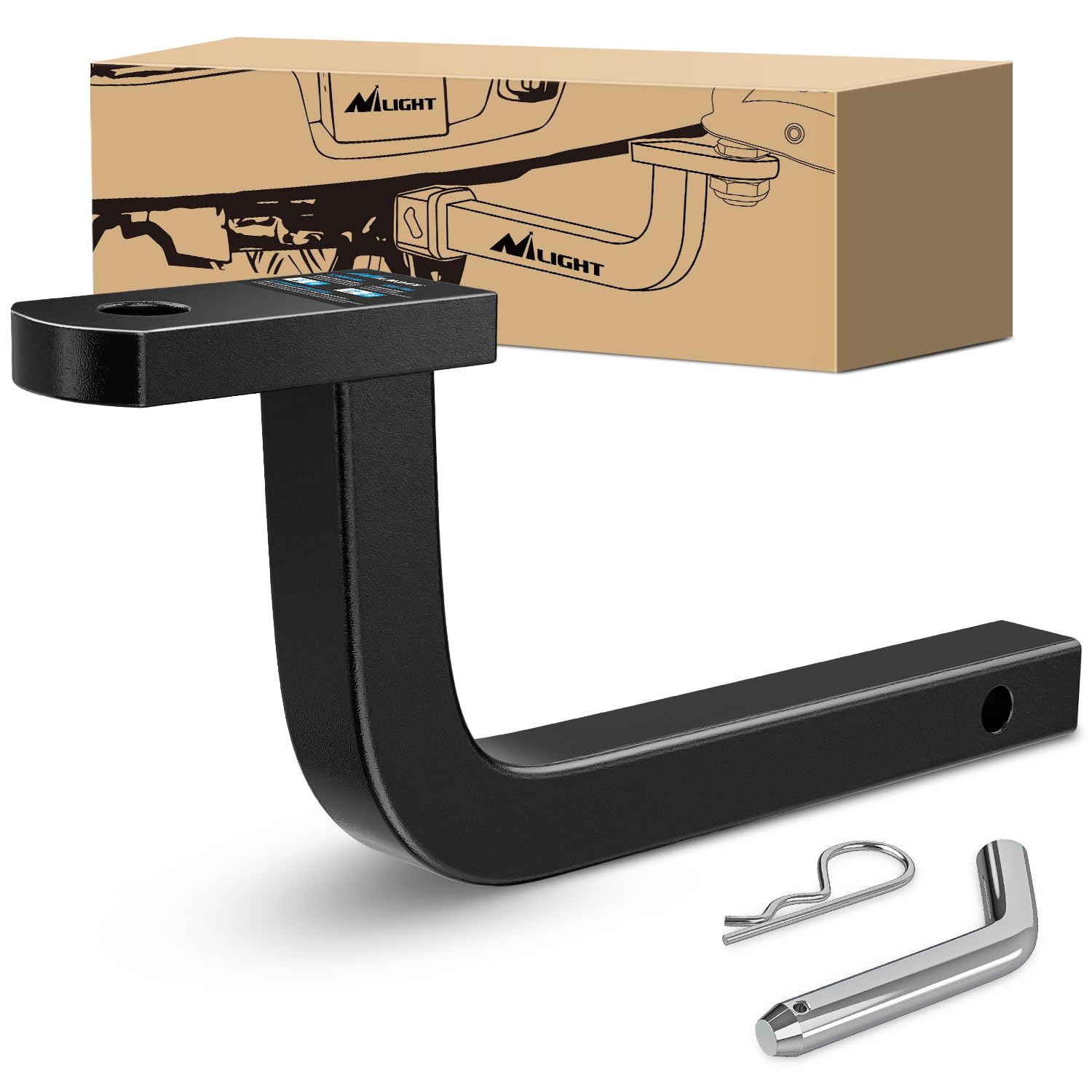 Foto 2 pulgar | Enganche Para Remolque, Soporte Esférico, Receptor Nilight De 1-1/4 Pulgadas, 1587 Kg - Venta Internacional.