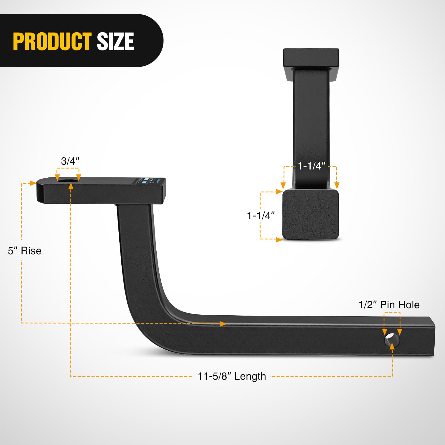 Foto 3 pulgar | Enganche Para Remolque, Soporte Esférico, Receptor Nilight De 1-1/4 Pulgadas, 1587 Kg - Venta Internacional.