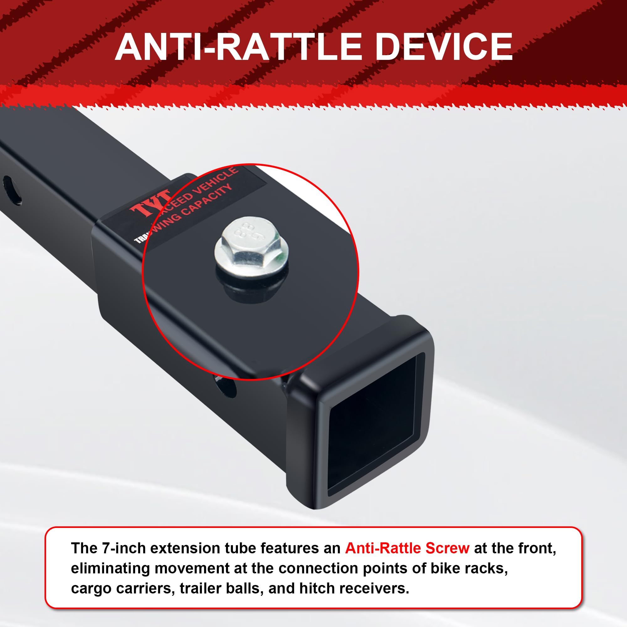 Foto 5 pulgar | Extensor De Tubo De Enganche Para Remolque Tyt Para 2 Receptores  Extensión De 18 Cm - Venta Internacional.