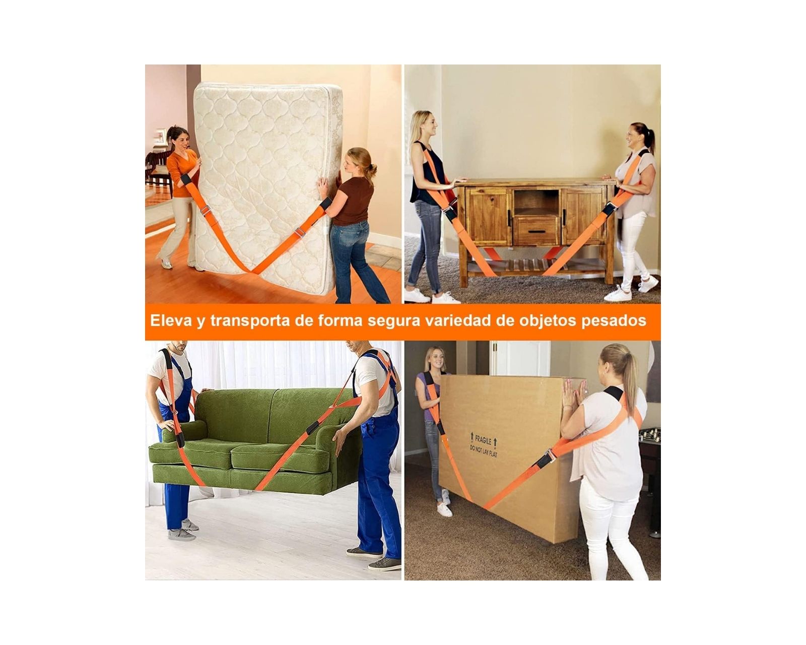 Foto 5 pulgar | Correas de Arnés Ergonómico para Cargar y Mover Objetos Pesados