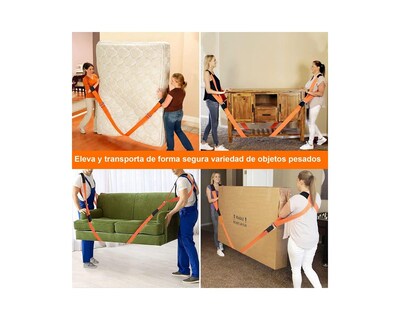 Foto 4 | Correas de Arnés Ergonómico para Cargar y Mover Objetos Pesados