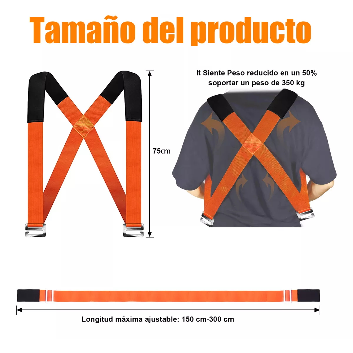 Foto 3 pulgar | Correas Móviles Correas Para Levantar Mover Muebles Eo Safe Imports Esi-16393 Multicolor