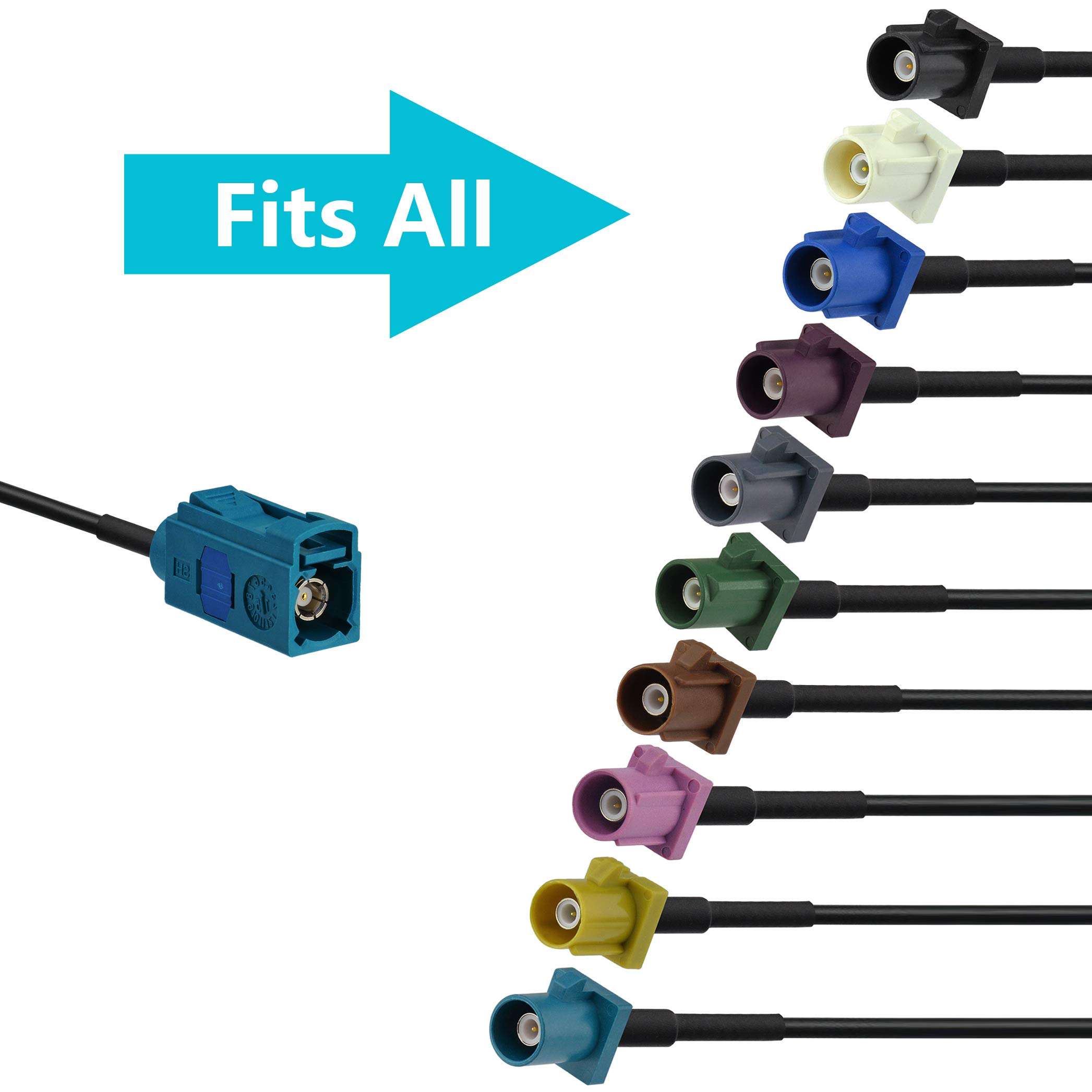 Foto 8 pulgar | Cable Adaptador De Antena Bingfu Fakra Z Macho Hembra A Din - Venta Internacional.