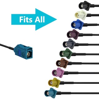 Foto 7 | Cable Adaptador De Antena Bingfu Fakra Z Macho Hembra A Din - Venta Internacional.