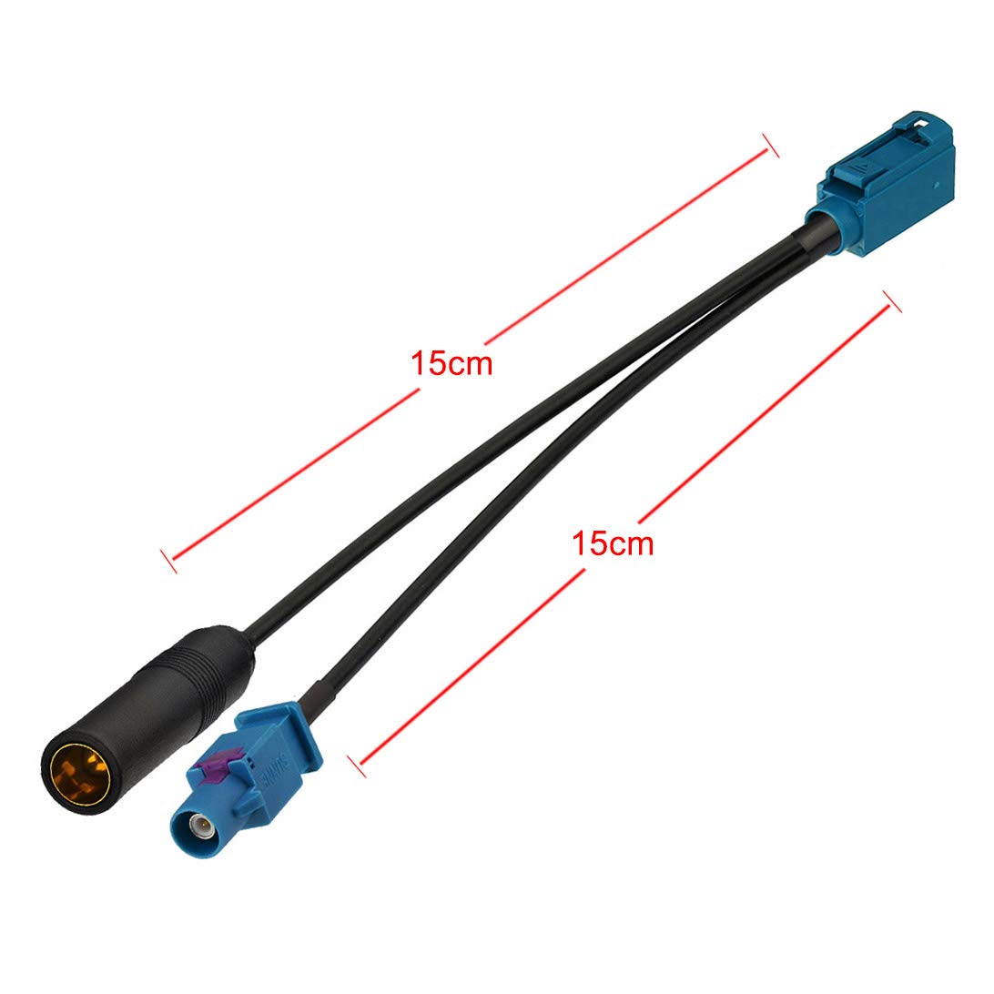 Foto 6 pulgar | Divisor De Antena De Coche Bingfu Fakra Z Hembra Macho A Din 15 Cm - Venta Internacional.