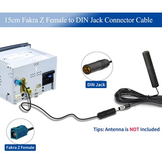 Foto 2 | Cable Adaptador De Antena Bingfu Universal Fakra Z Hembra A Din - Venta Internacional.
