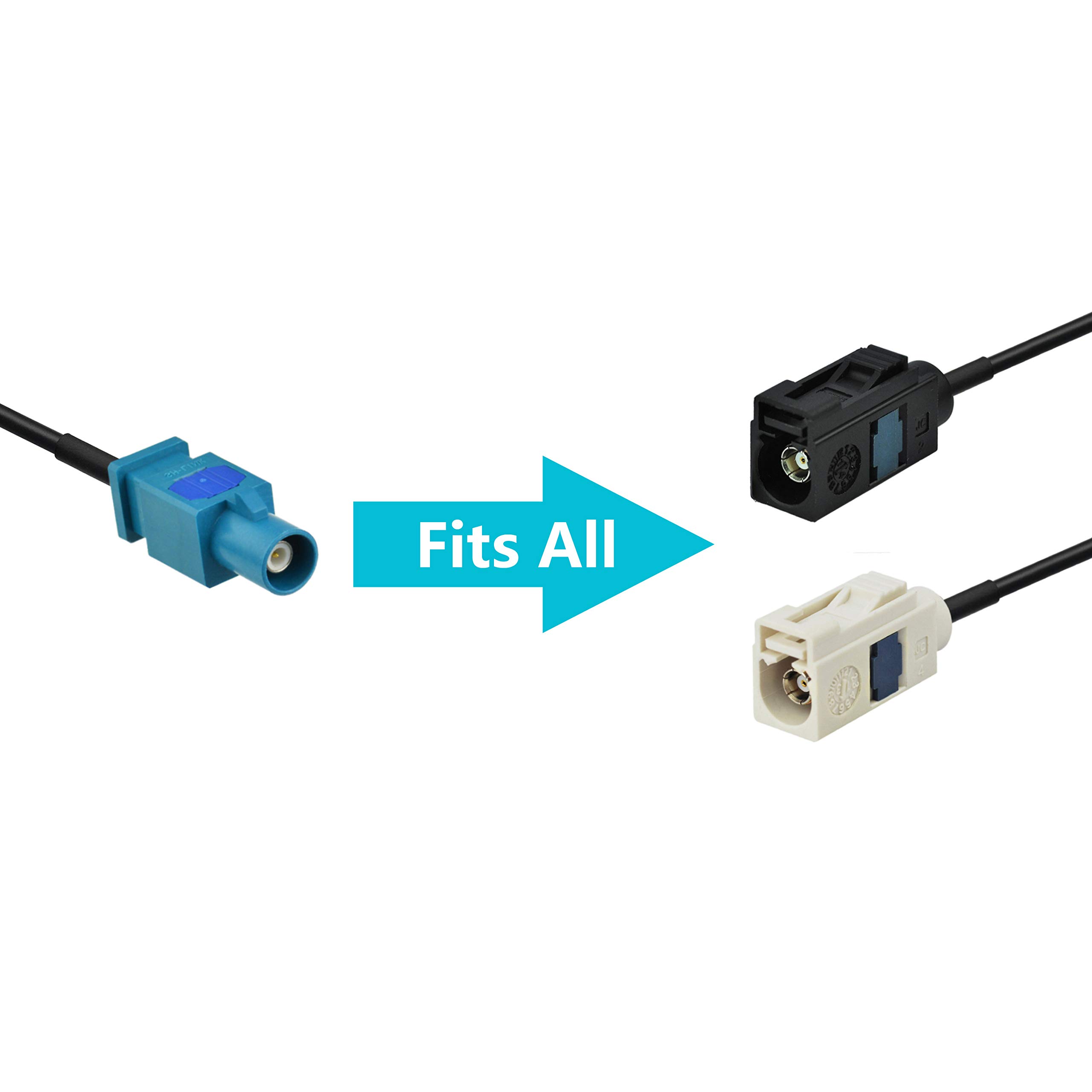 Foto 8 pulgar | Adaptador De Antena De Coche Bingfu Fakra Z Macho A Conector Din De 30 Cm - Venta Internacional.