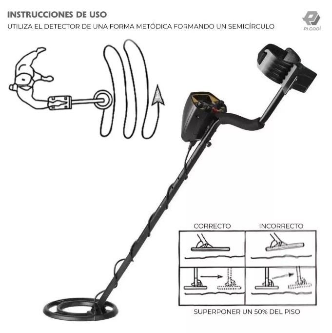 Foto 7 | Detector De Metal Subterráneos Con Auricular Picool Encuentra Oro Jm202