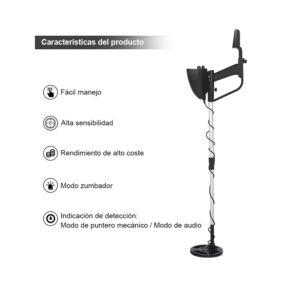 Foto 4 | Detector Metales Subterraneos Alta Precisión Encuentra Oro Negro