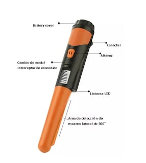 Foto 2 | Detector de Metales Portátil Belug con LCD color Naranja con Negro