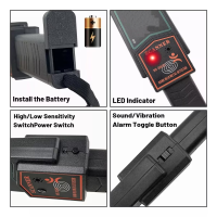 Foto 4 pulgar | Detector De Metal Portátil De Alta Sensibilidad Con Batería Eo Safe Imports Esi-11300-1 Negro