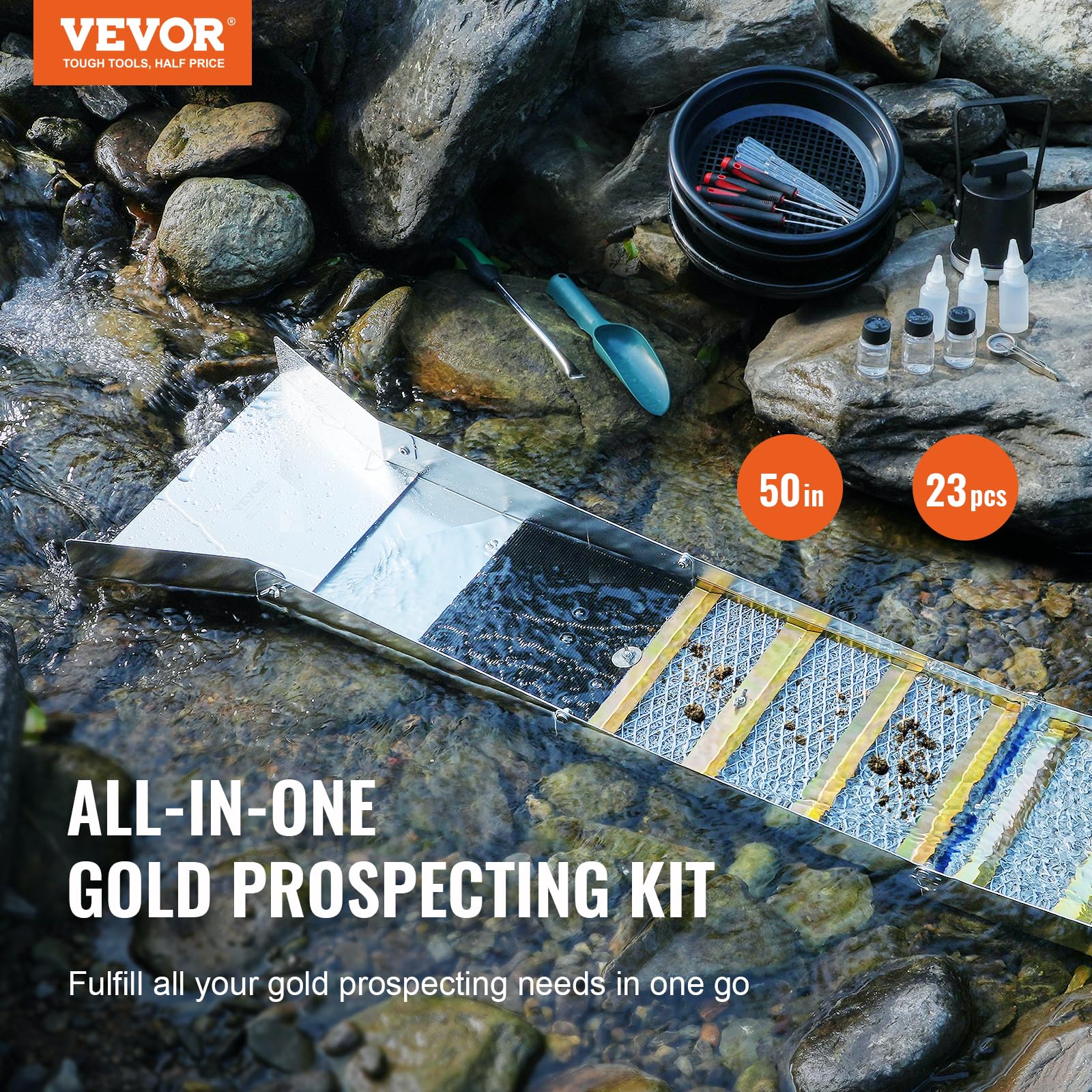 Foto 2 | Kit De Barrido Dorado Vevor Caja De Esclusa Completa Con Accesorios - Venta Internacional.