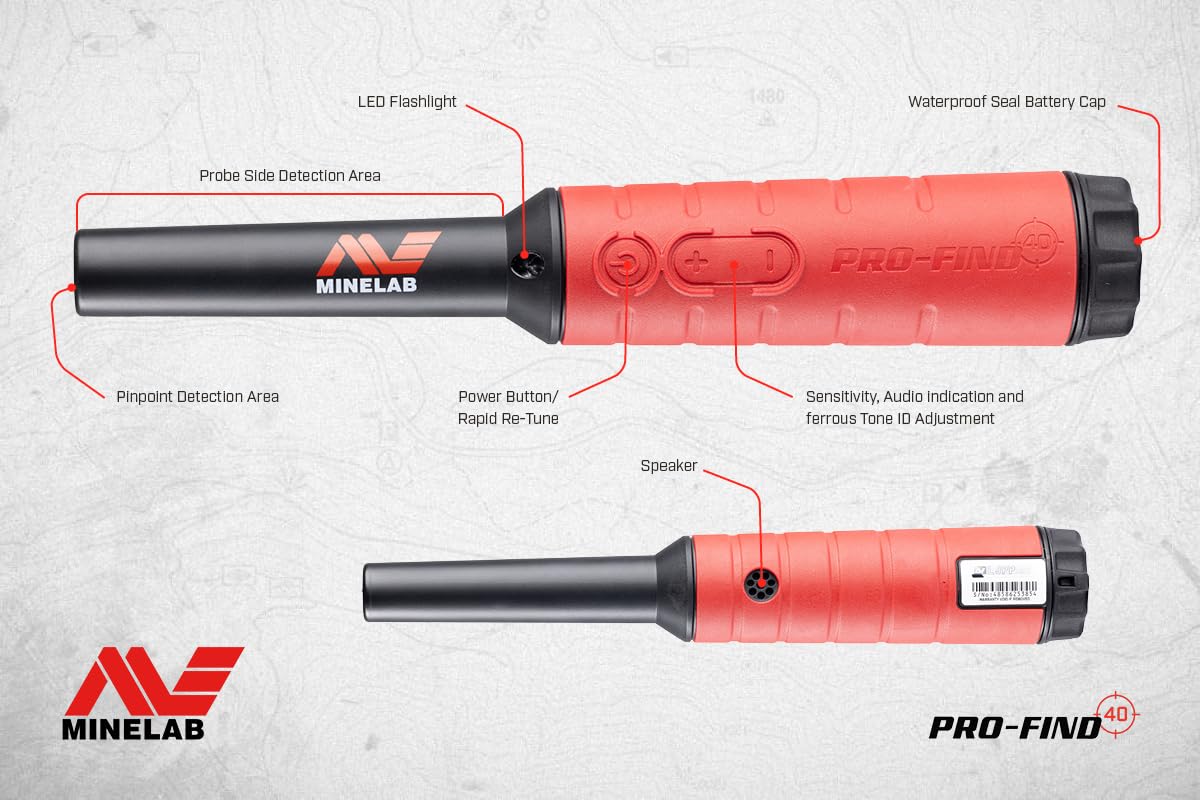 Foto 3 pulgar | Detector De Metales Pinpointer Impermeable Minelab Pro-find 40 - Venta Internacional.