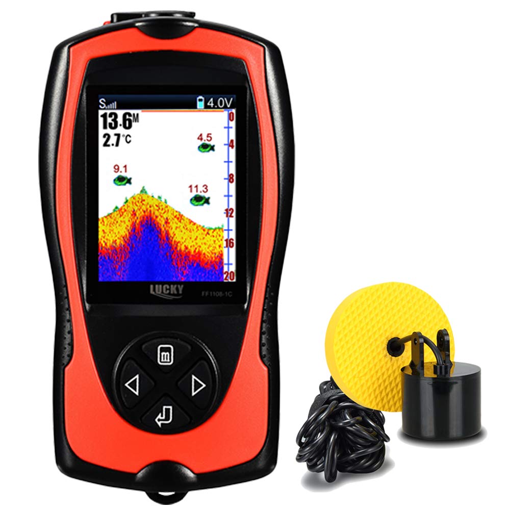 Kayak Portátil Fish Finder Lucky Con Cable Y Sensor De Sonar - Venta Internacional.