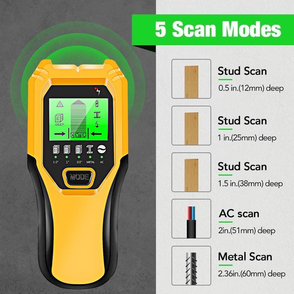 Foto 3 | Escáner De Pared Stud Finder Folai 5 En 1, Inteligente Mejorado Con Pantalla Lcd - Venta Internacional.
