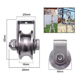 Foto 2 | Polea De Carga Con Capacidad Para 0.3 Toneladas 2pcs Eo Safe Imports Esi-14854 Plata