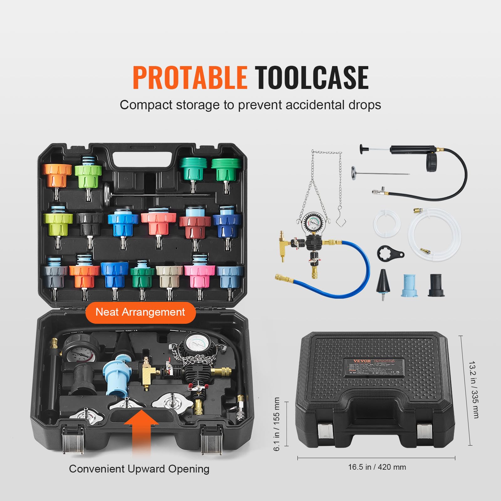 Foto 6 pulgar | Kit De Medidor De Presión De Radiador Vevor, 28 Piezas, Para Automóviles Y Motocicletas - Venta Internacional.