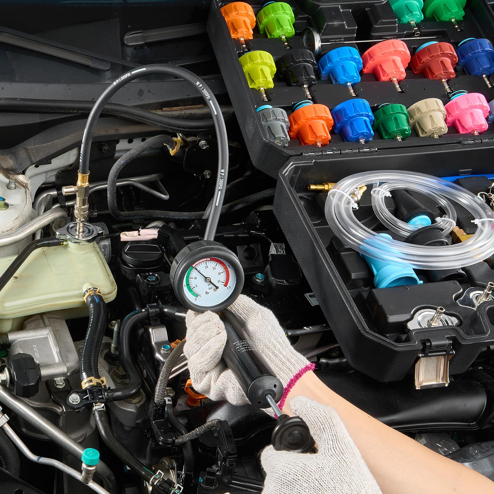 Foto 8 pulgar | Kit De Medidor De Presión De Radiador Vevor, 28 Piezas, Para Automóviles Y Motocicletas - Venta Internacional.