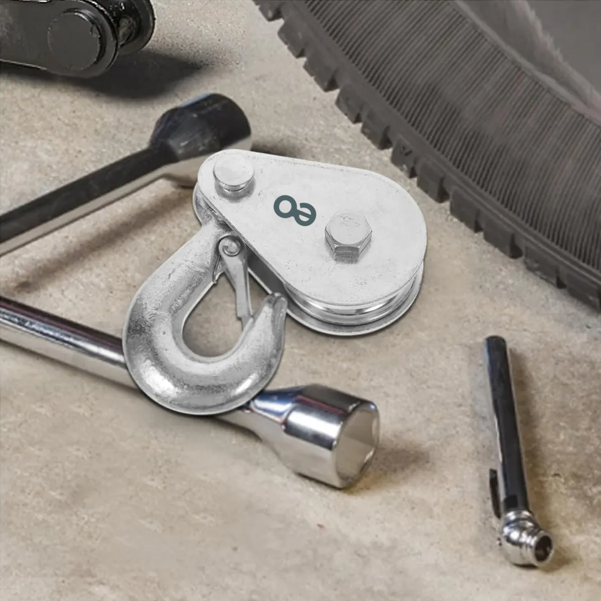 Foto 4 pulgar | Set 2 Piezas Polea Fija Metalica Con Gancho Carga 1000 Kg Eo Safe Imports Esi-18760 Plata