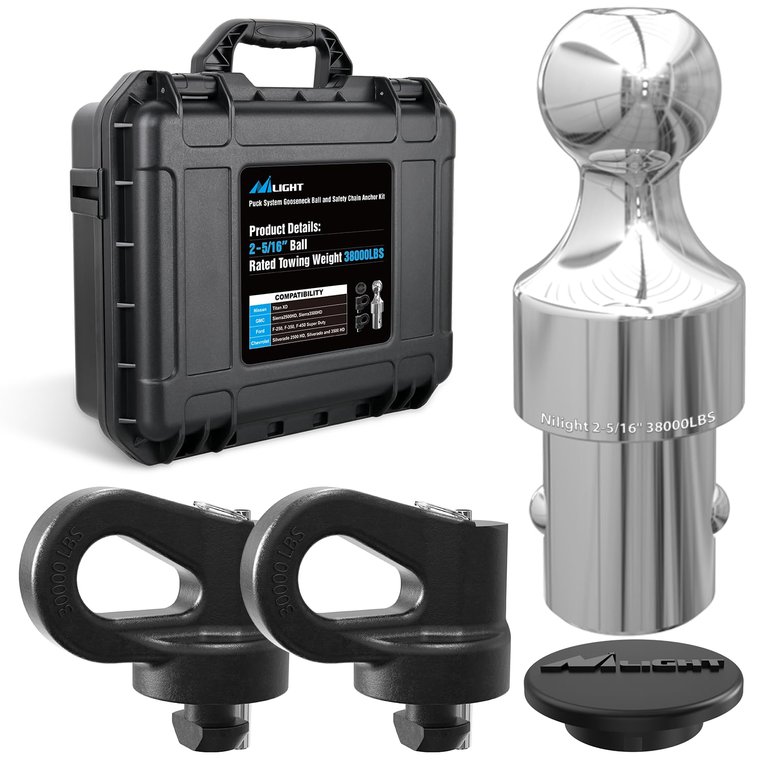 Foto 1 | Kit De Enganche Tipo Cuello De Cisne, Sistema Nilight Puck Para Chevrolet Ford - Venta Internacional.