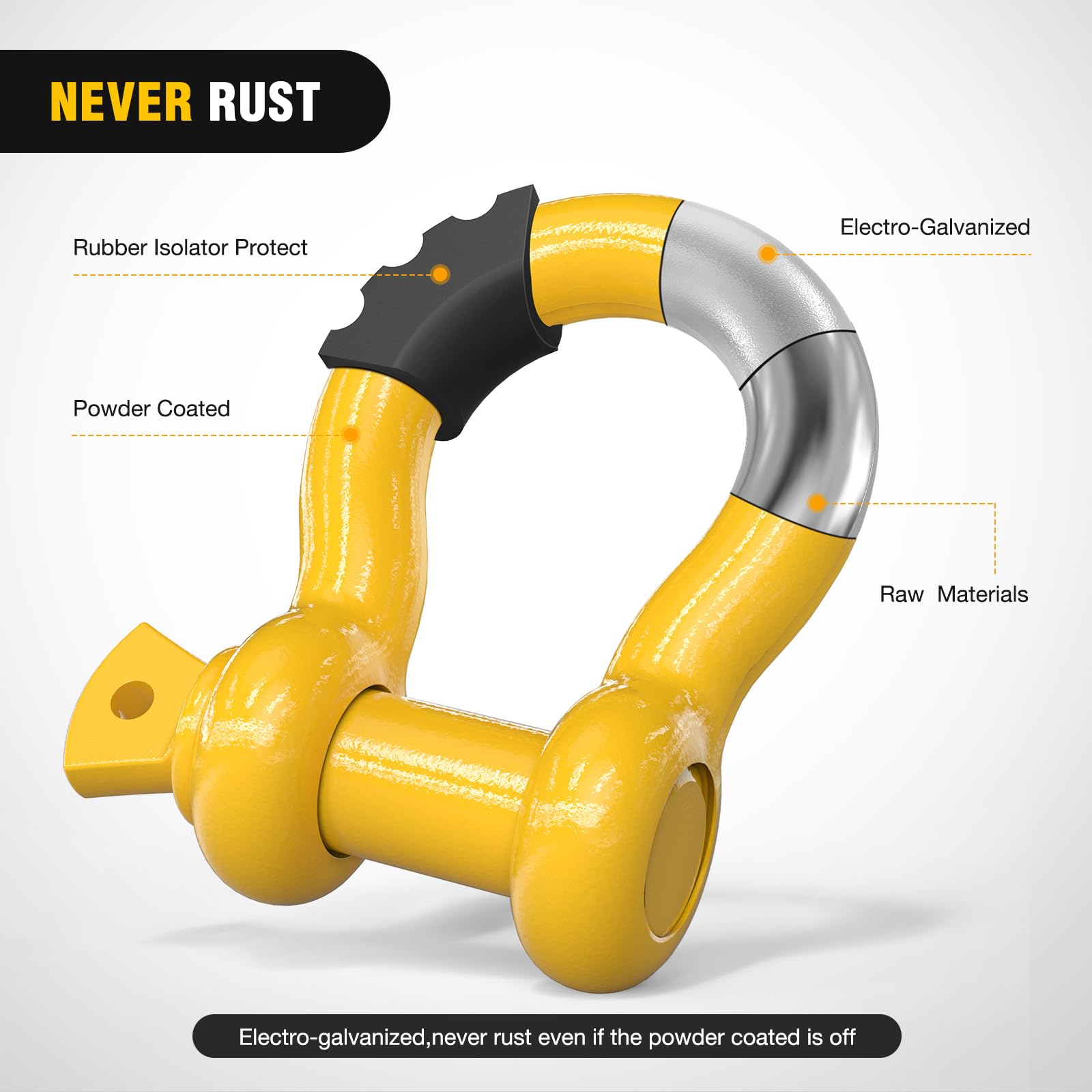 Foto 4 pulgar | Shackle Nilight 3/4 Con Forma De Anillo En D, 9,500 Libras, Resistencia A La Rotura, Paquete De 2 - Venta Internacional.