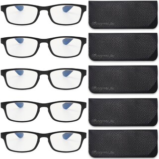 Foto 1 | Magma Life Lentes Para Lectura Y Computadora 5 Piezas Con Blue Light Y Armazones Negros (0.5 Dioptrías Multicolor)