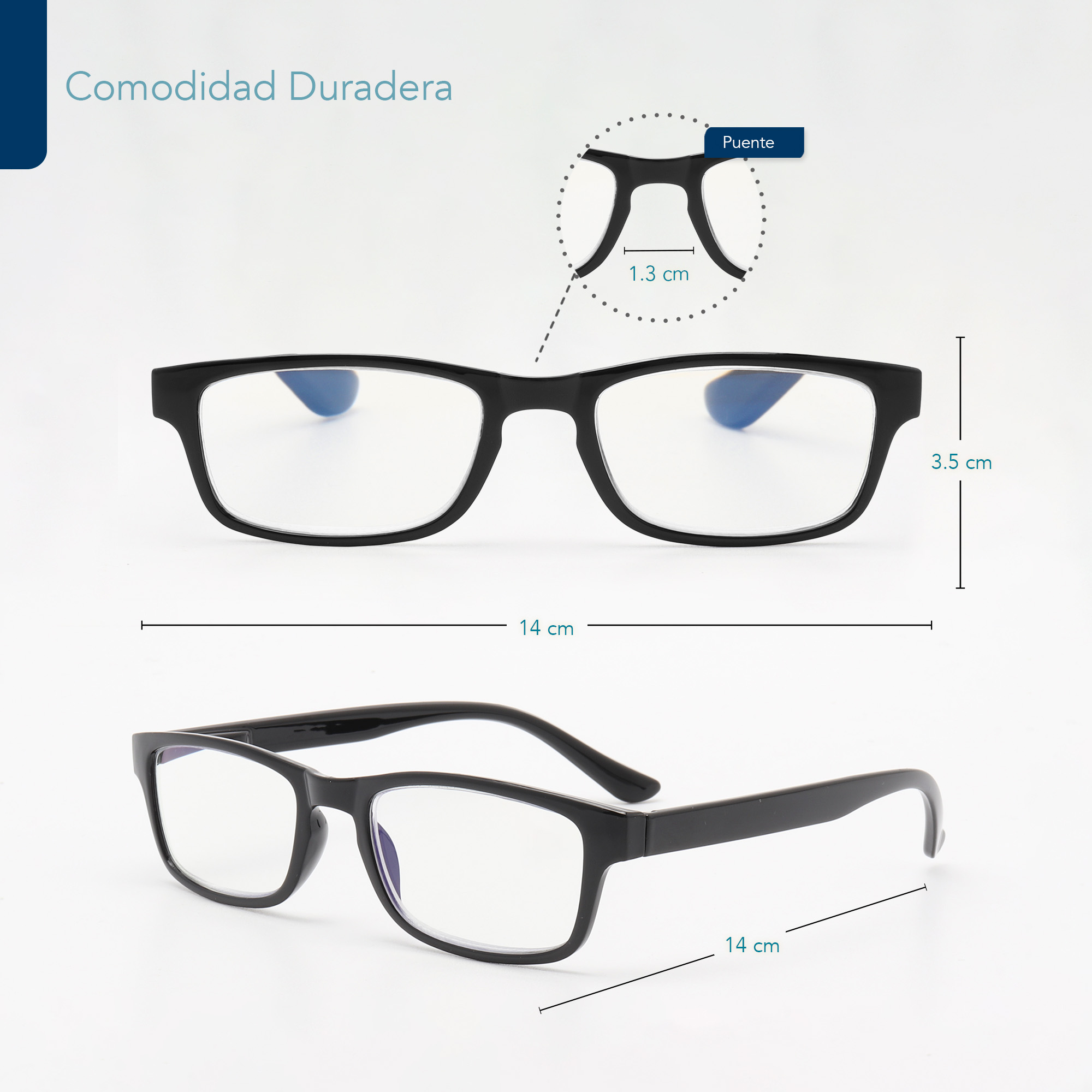 Foto 2 | Magma Life Lentes Para Lectura Y Computadora  5 Piezas Con Blue Light Y Armazones Negros (0.5 Dioptrías  Multicolor)