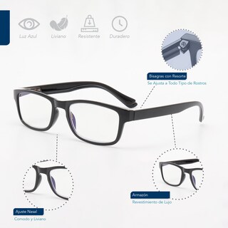 Foto 8 | Magma Life Lentes Para Lectura Y Computadora 5 Piezas Con Blue Light Y Armazones Negros (0.5 Dioptrías Multicolor)