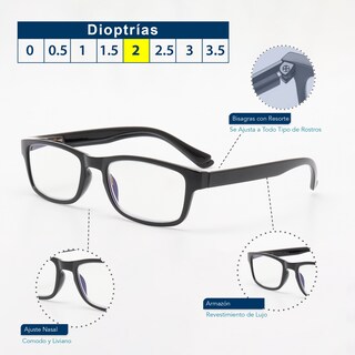 Foto 3 | Magma Life Lentes De Lectura 2.0 Con Blue Light Set De 5 Gafas Armazón Negro Para Hombre Y Mujer Uso En Computadora