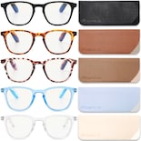 Magma Life Lentes Para Lectura Y Computadora 3 Dioptrías | Pack De 5 Gafas Con Filtro Blue Light Y Armazones Modernos