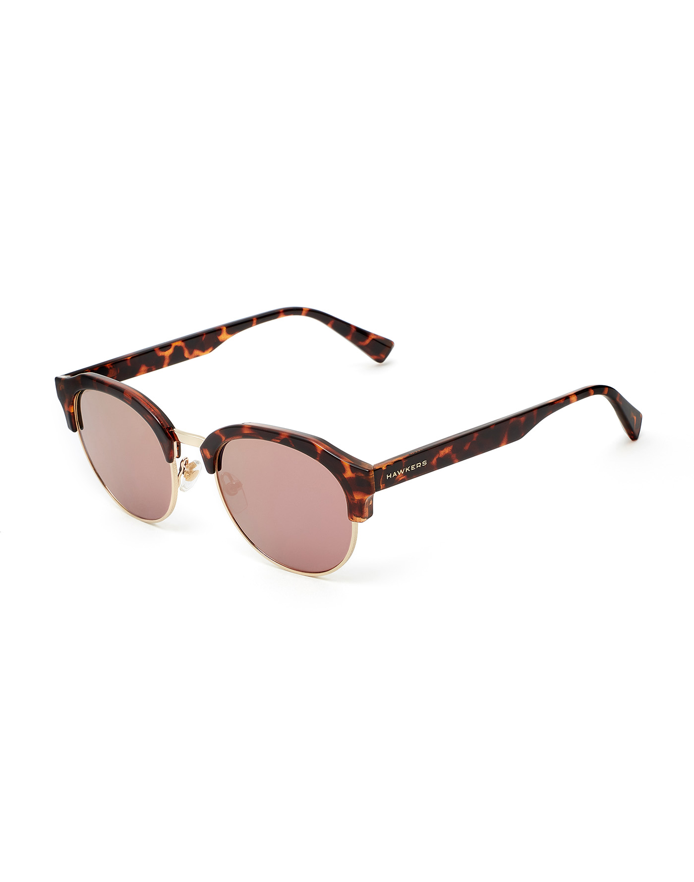 Foto 2 pulgar | Lentes Carey Rose Gold Classic Rounded para Hombre y Mujeres Uv400 Hawkers color Marrón