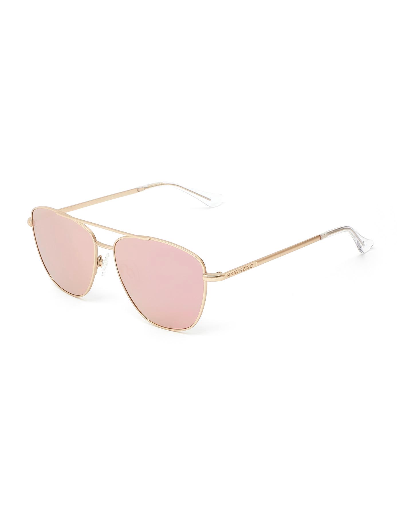Lentes Gold Rose Gold Lax para Hombre y Mujeres Uv400 Hawkers color Dorado