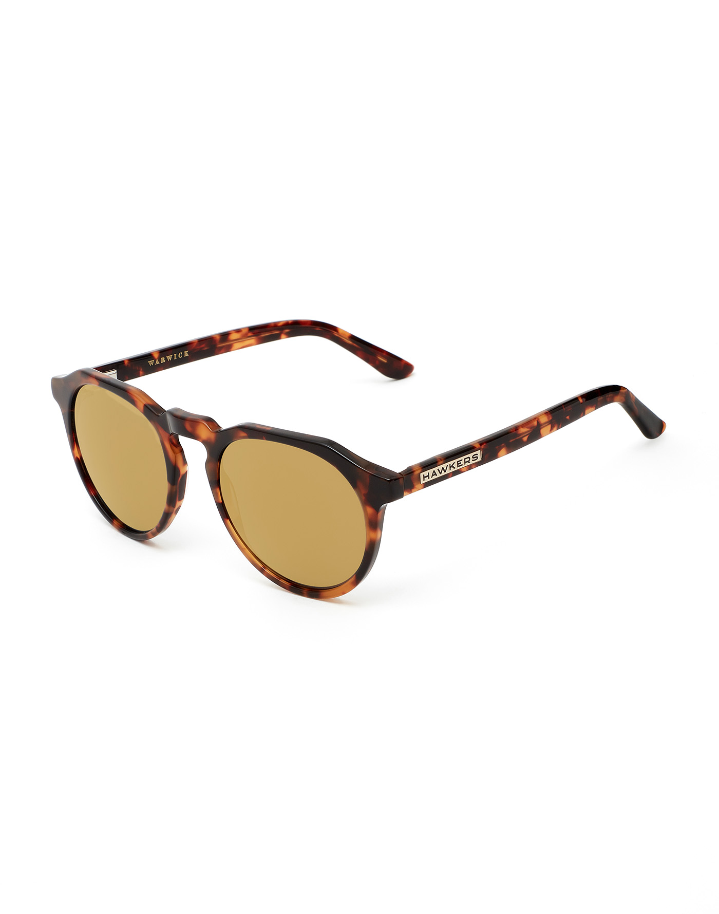 Lentes Carey Vegas Gold Warwick X para Hombre y Mujeres Uv400 Hawkers color Marrón