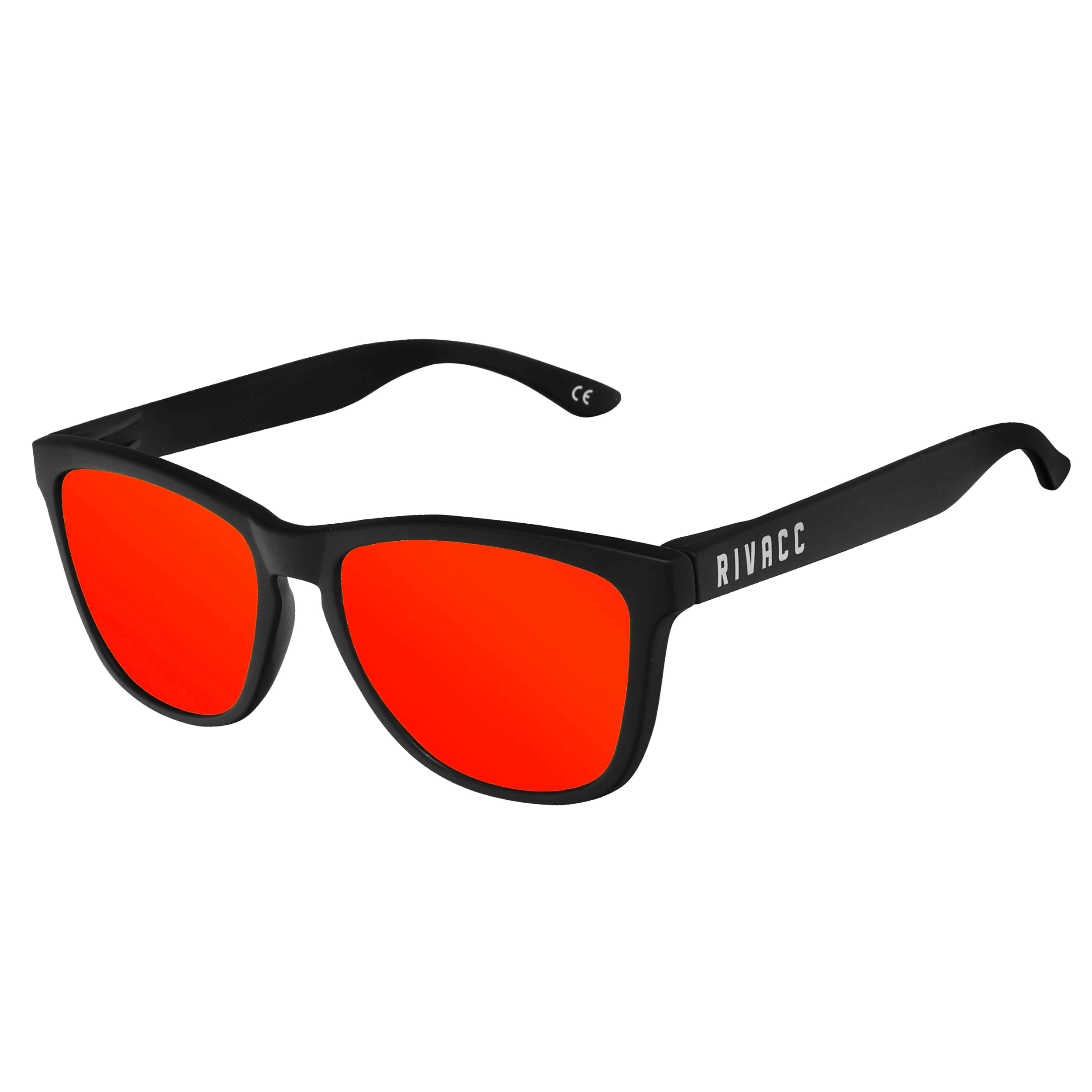 Lentes de Sol Rivacc Diseño Paris - Red Mirror color Rojo Unisex