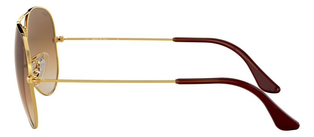 Foto 5 pulgar | Lentes de Sol Aviator Classic Dorado Brown Ray-ban color Marrón