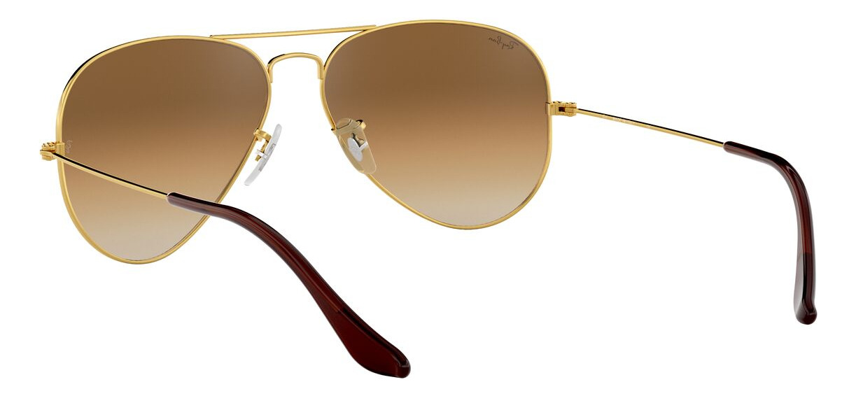 Foto 7 pulgar | Lentes de Sol Aviator Classic Dorado Brown Ray-ban color Marrón