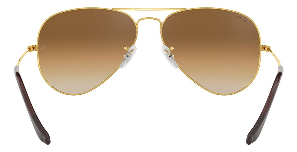 Foto 8 pulgar | Lentes de Sol Aviator Classic Dorado Brown Ray-ban color Marrón