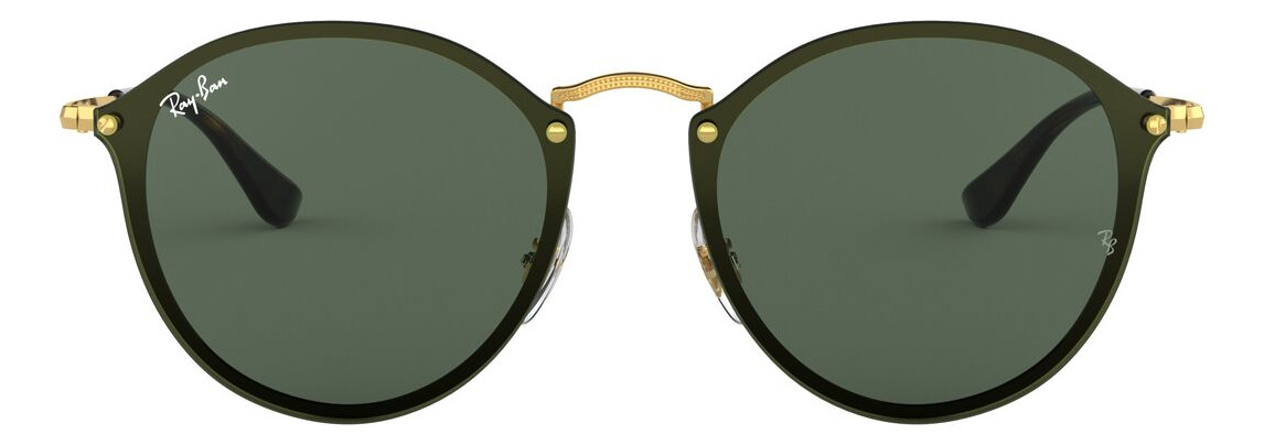 Foto 3 pulgar | Lentes de Sol Round Fleck Blaze Ray-Ban color Verde