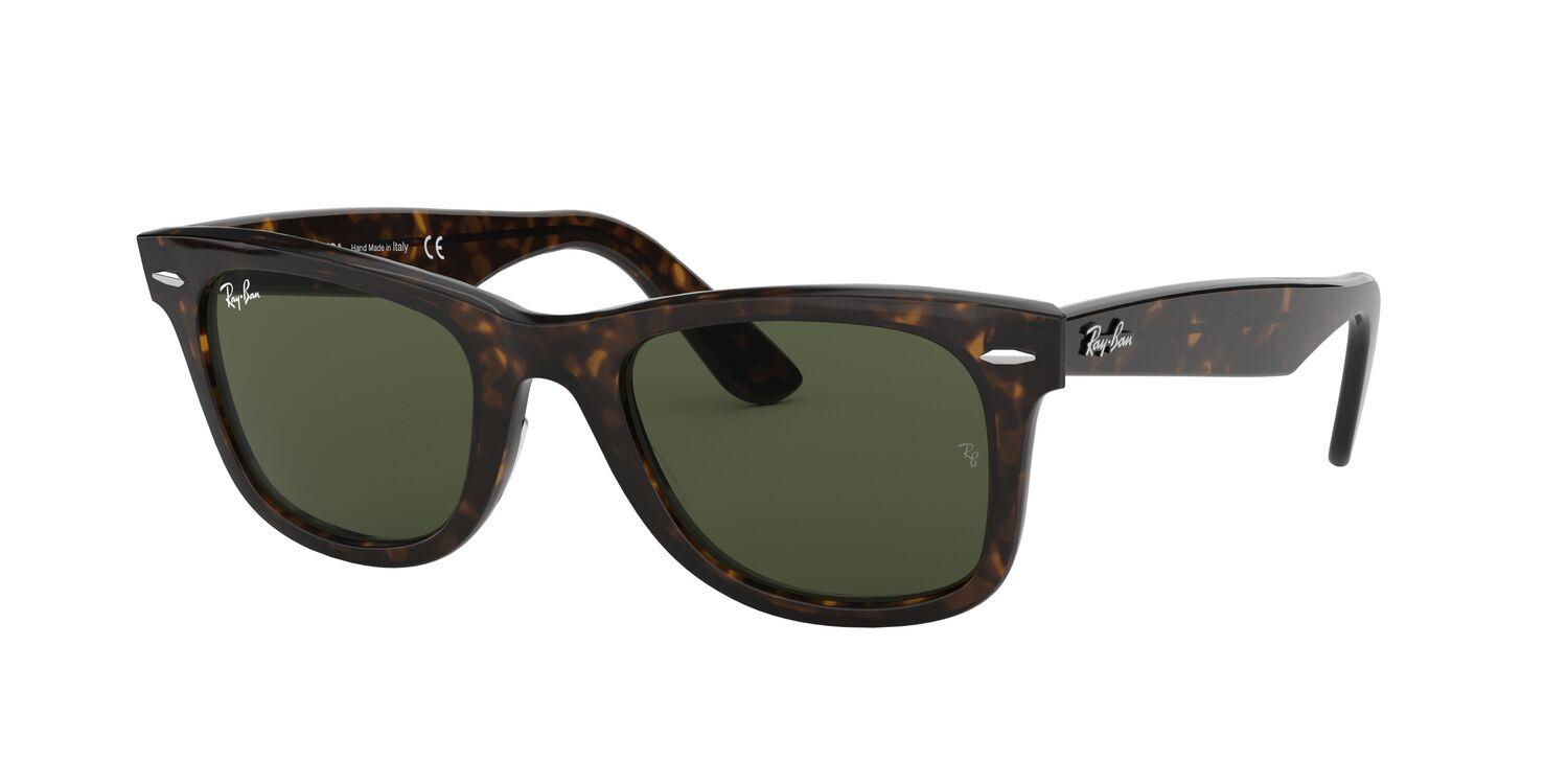 Foto 3 pulgar | Lentes de Sol Wayfarer Classic Tortoise Green Ray-Ban color Verde