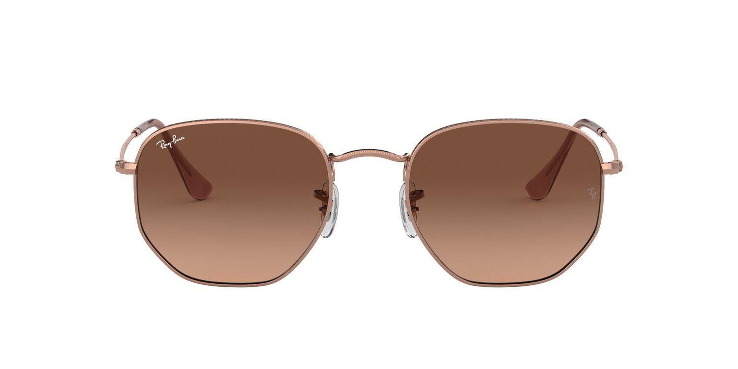 Lentes De Sol Hexagonal Broncecobre Ray-ban