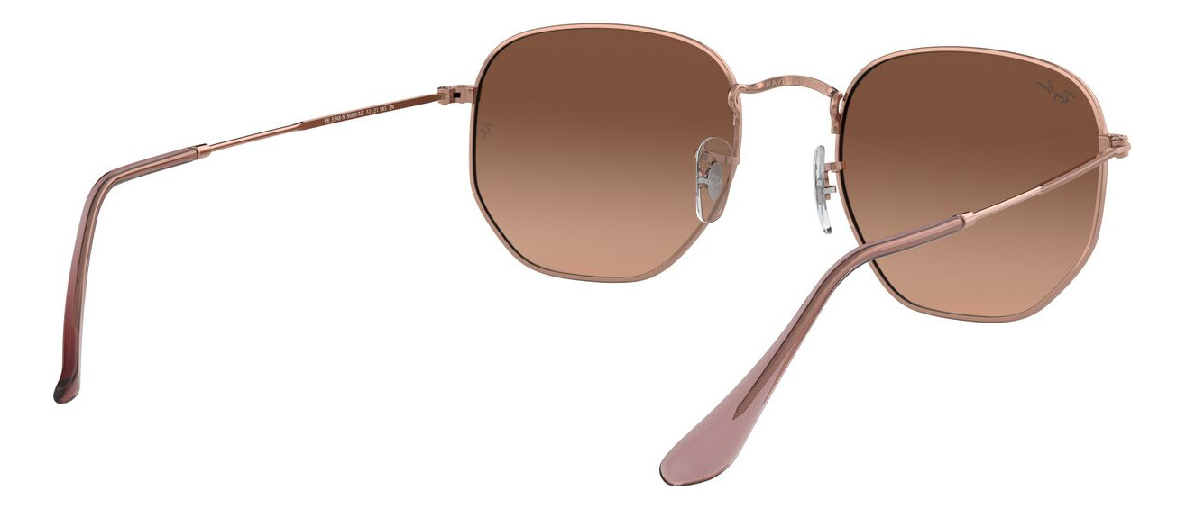 Foto 9 pulgar | Lentes De Sol Hexagonal Bronce Degradados Ray-Ban