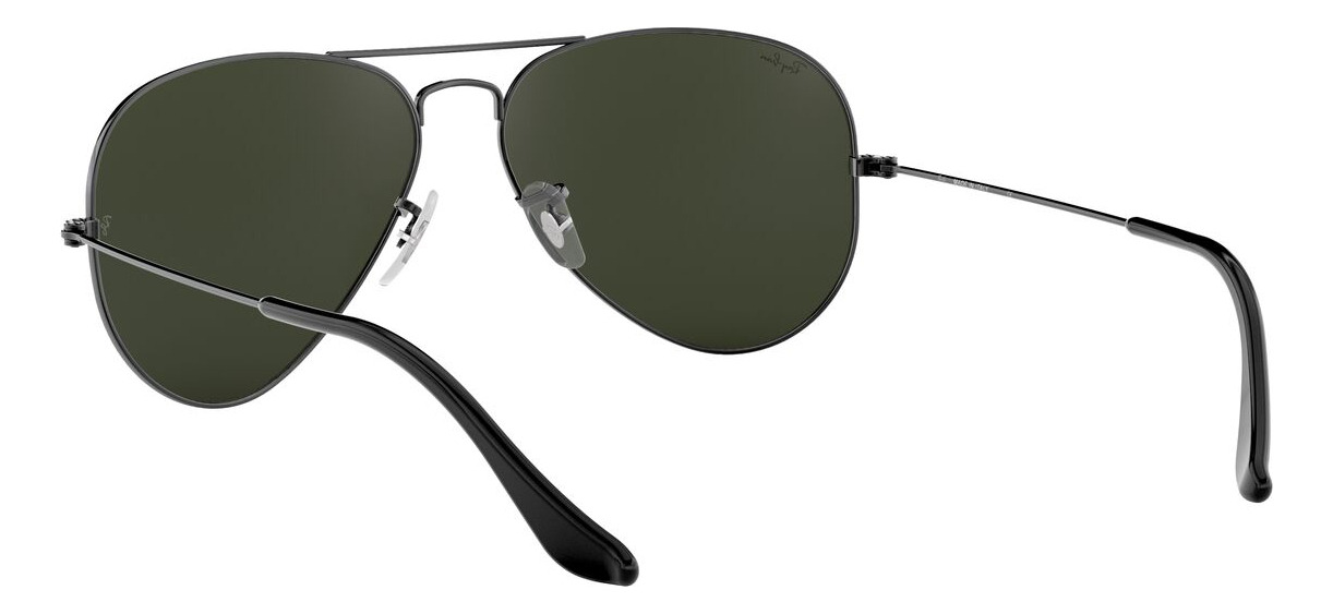 Foto 7 pulgar | Lentes De Sol Aviator Plateado Gris Ray-ban