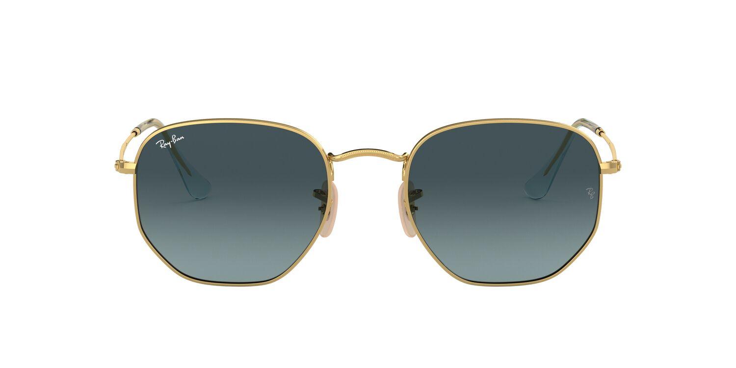 Lentes De Sol Hexagonal Dorado Ray-ban