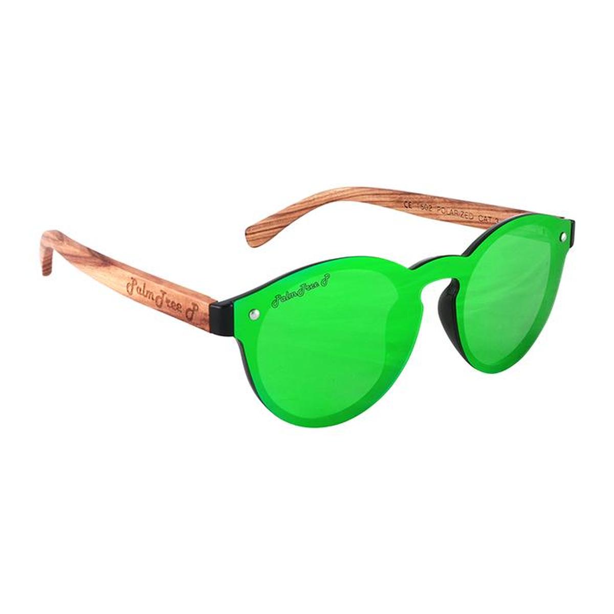 Lentes Para Sol De Madera  Palmtree  Mxbpz-004  Color Verde