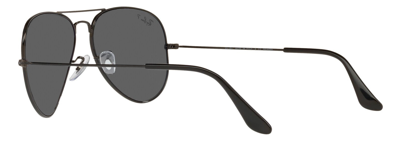 Foto 6 pulgar | Lentes De Sol Aviator Negro Polarizados Ray-Ban