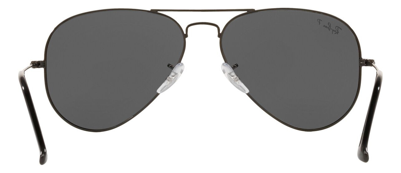 Foto 8 pulgar | Lentes De Sol Aviator Negro Polarizados Ray-Ban