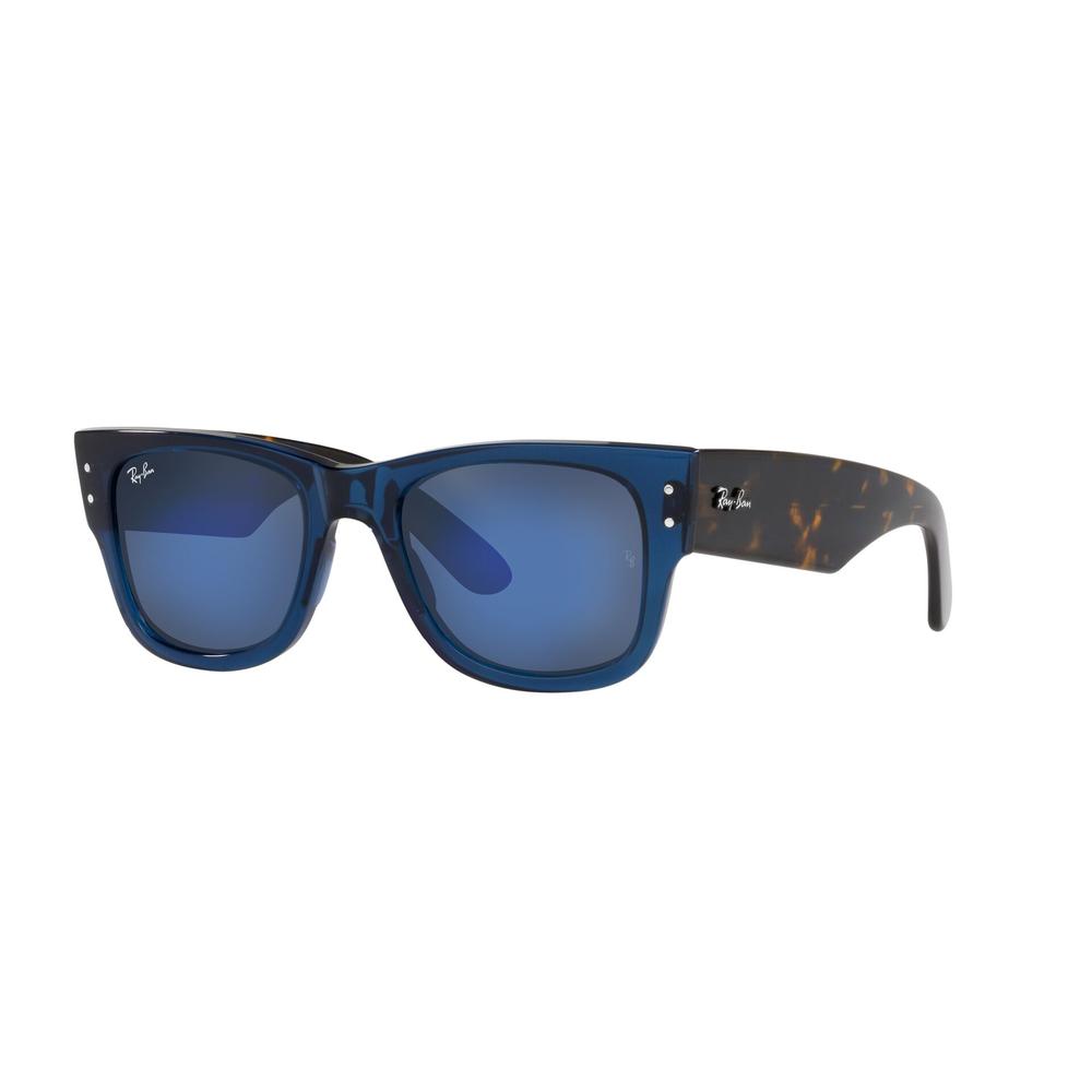 Foto 3 pulgar | Lentes de Sol Ray-Ban RB0840S color Azul Mega Wayfarer Grey Mirror