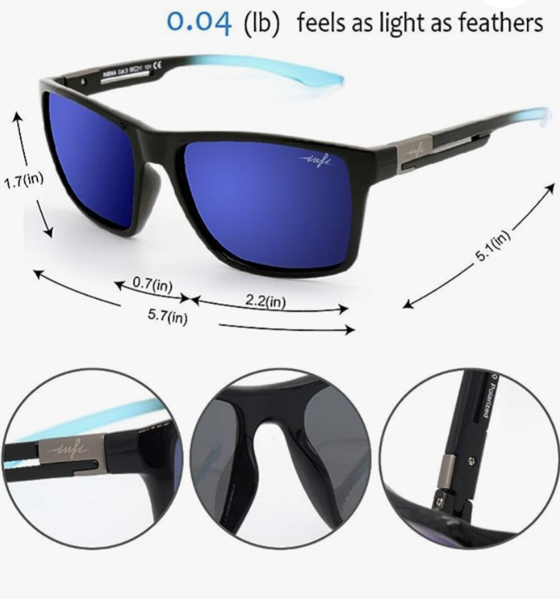 Foto 4 pulgar | Lentes De Sol Polarizadas De Pesca Para Hombre, Para Conducir, Correr, Golf, Deportes, Gafas Cuadradas Con Protecció